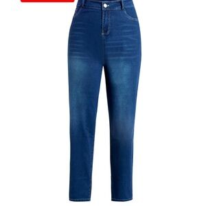 Good Wear Club Tummy Control Slim Fit Jeans. Size L. Vintage Dark Wash.NWT